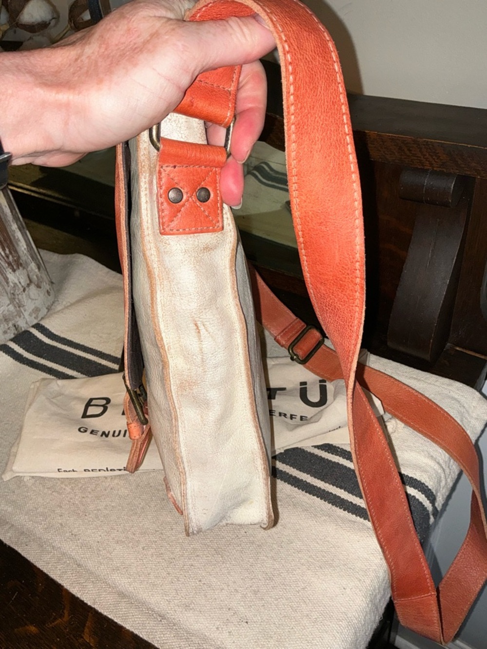 NWOT Bed Stu Leather Venice Beach Crossbody Bag Blush Pink Nectar Lux MSRP $240 - Picture 6 of 12